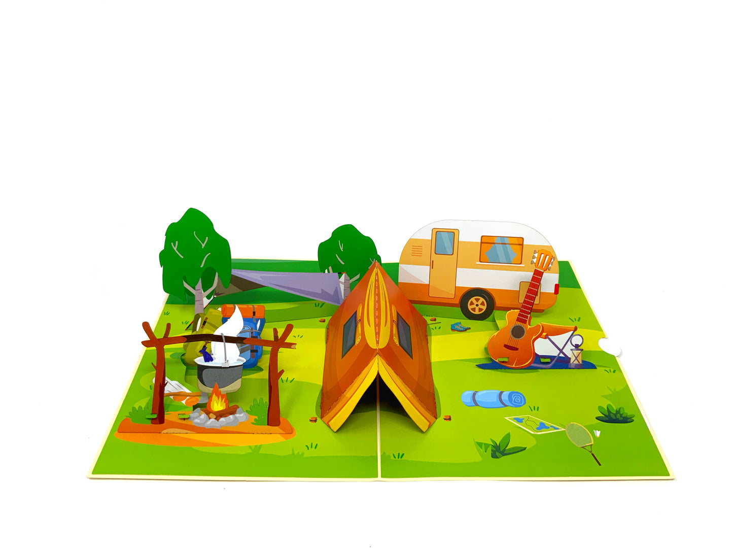 Camping pop up card