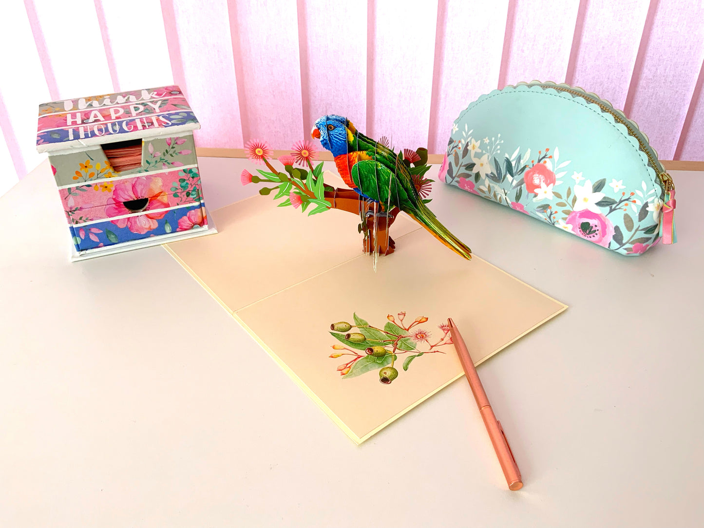 Rainbow Lorikeet pop up card