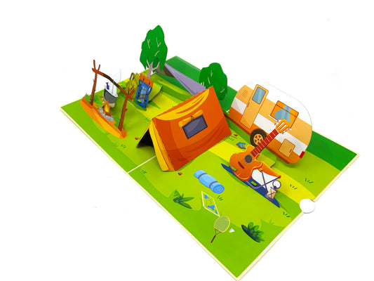 Camping pop up card