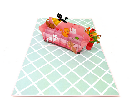 Cats play time Pop Up Card