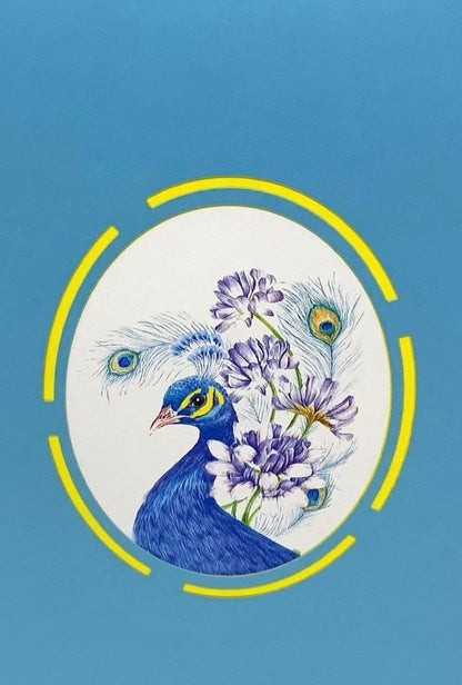 Peacock pop up card