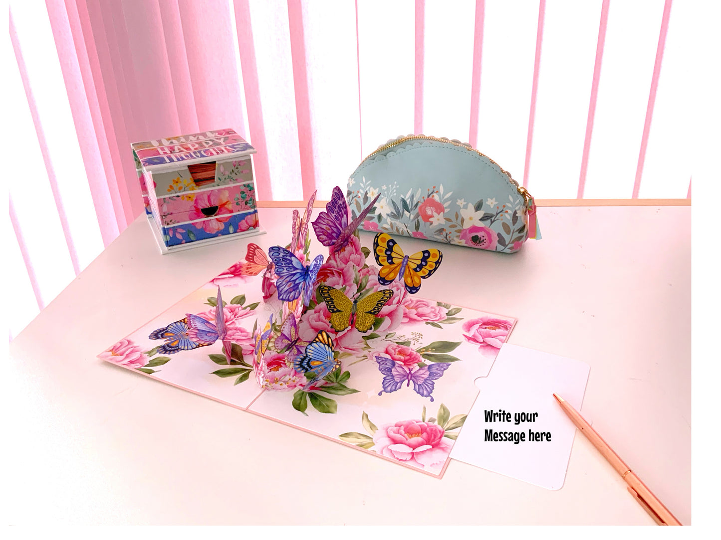 Butterflies pop up card