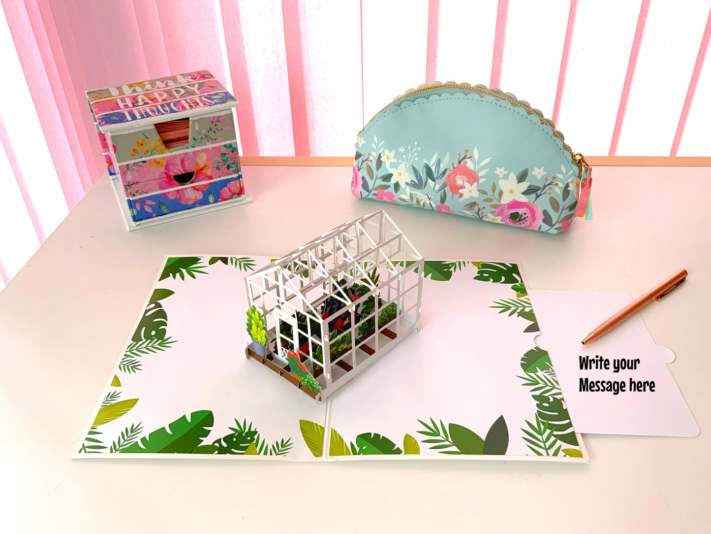 Greenhouse Pop Up Card