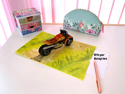 Motorbike pop up card