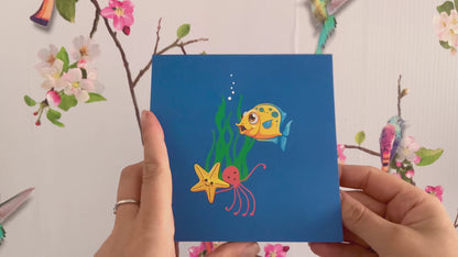 Fish pop up card