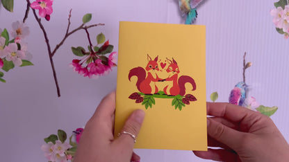 Squirrel pop up card