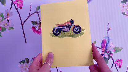 Motorbike pop up card