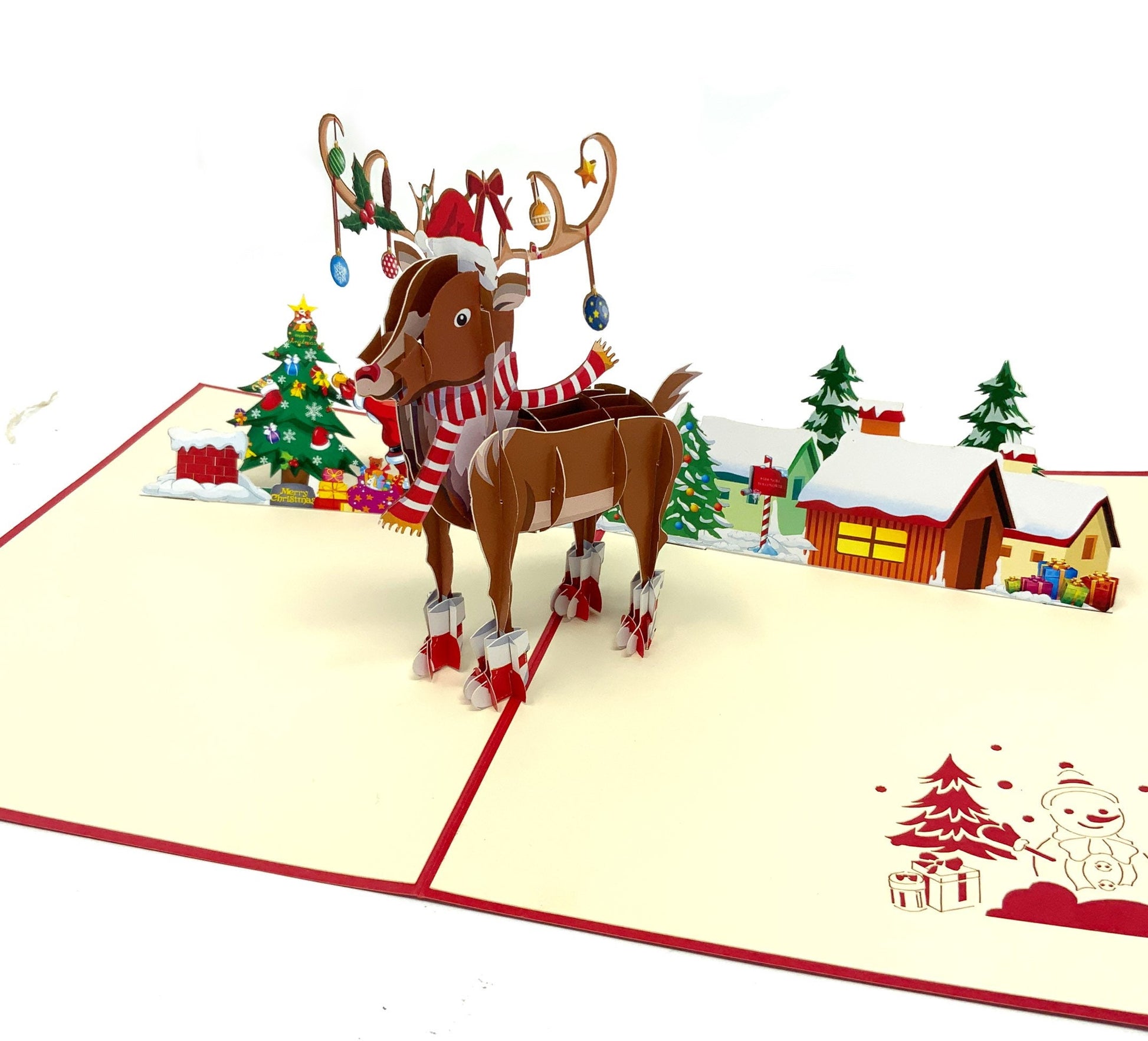 Reindeer Pop Up Greeting Card