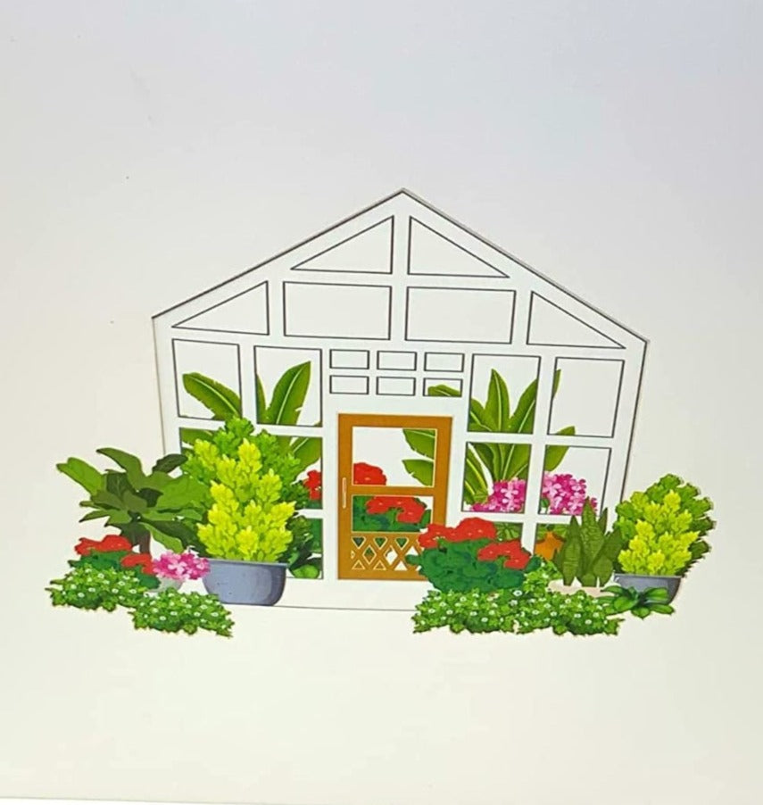 front cover showcasing a beautiful vibrant greenhouse