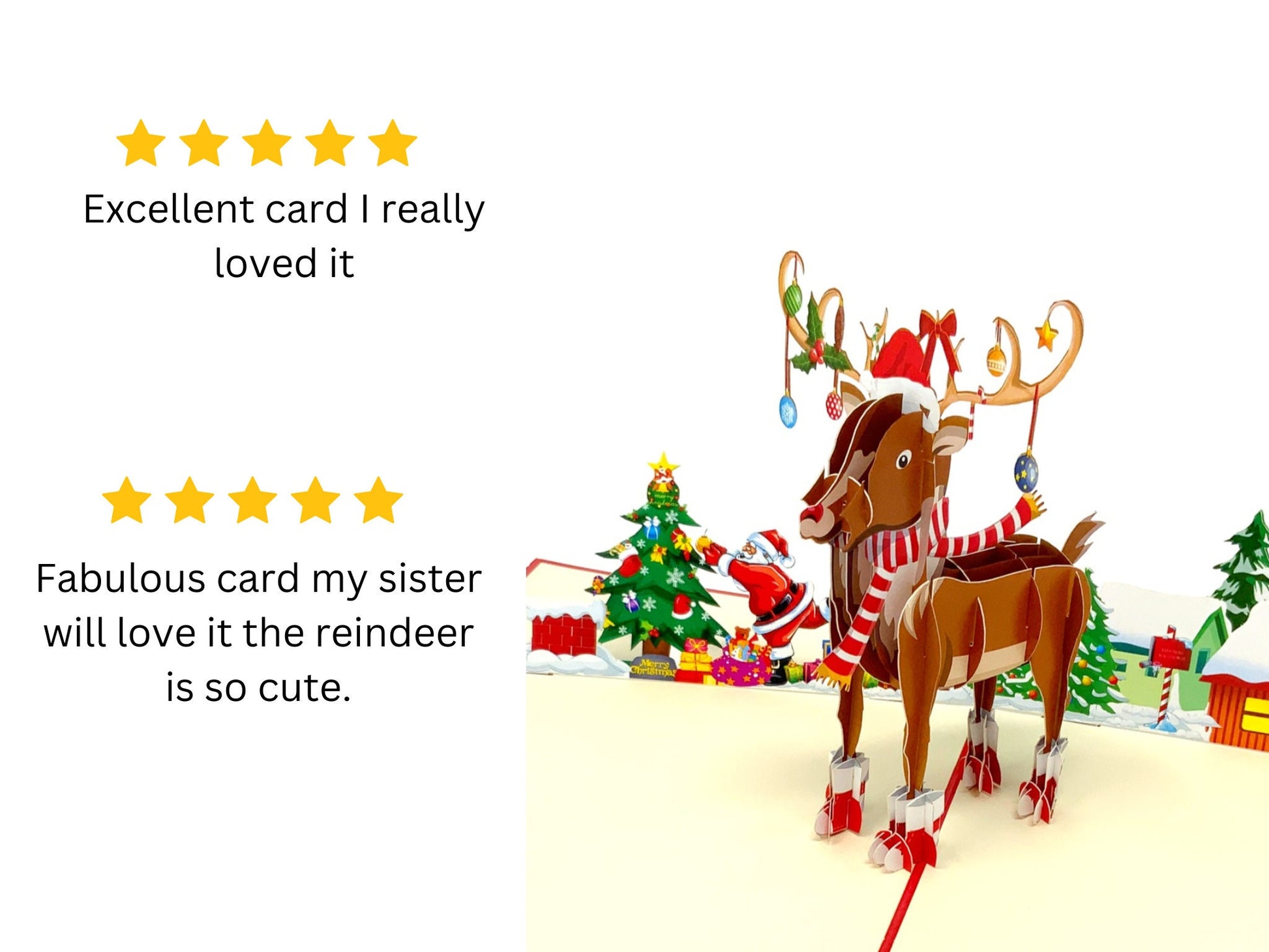 Reindeer Pop Up Greeting Card